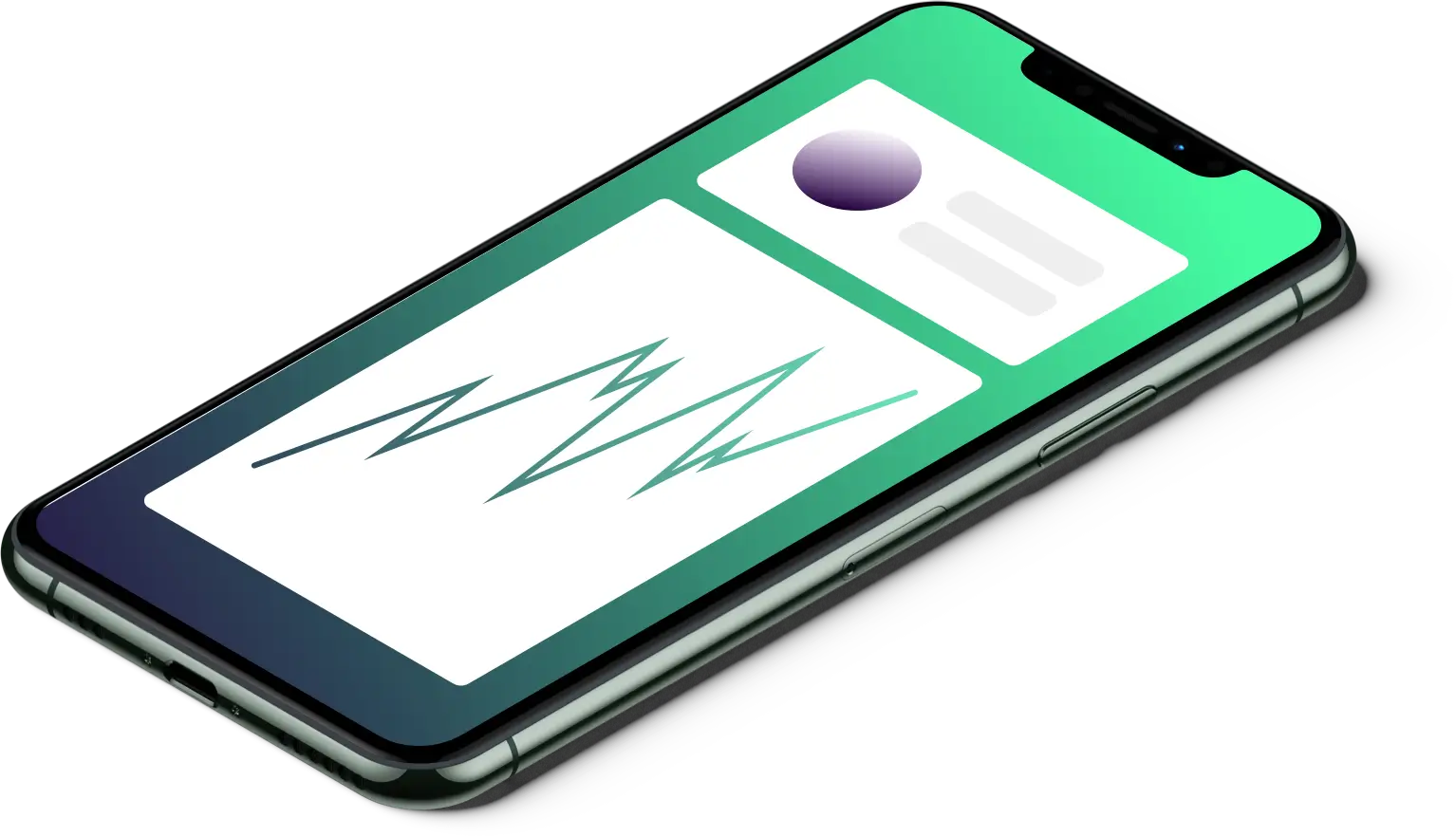 An animated image of a smartphone